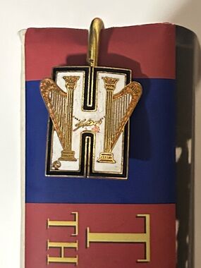 3 each Gold book marker with the symbol of angel wings, and glory